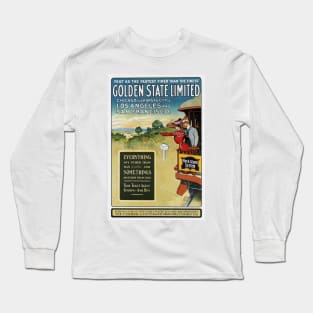 Golden State Limited American Vintage Steam Train Railway Long Sleeve T-Shirt